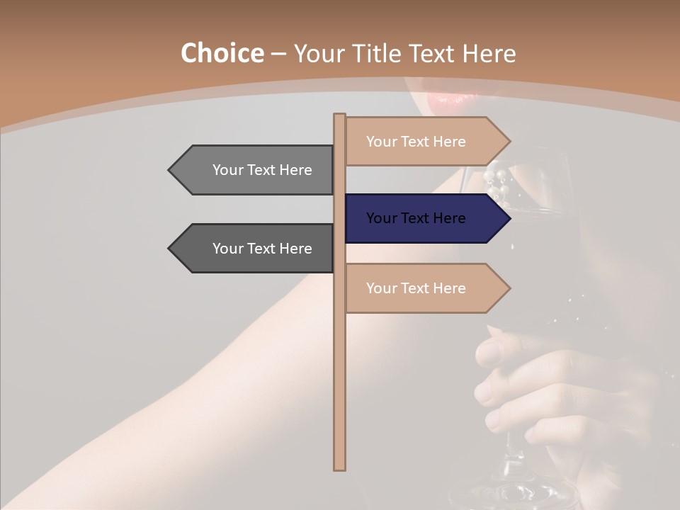 Adult Wine Posing PowerPoint Template