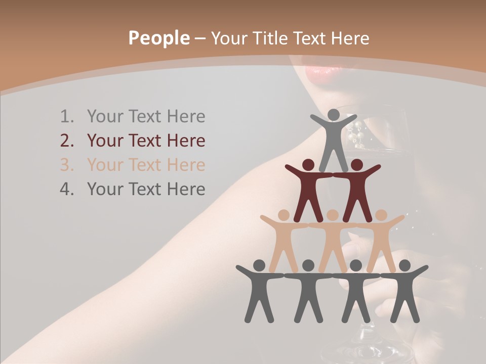 Adult Wine Posing PowerPoint Template