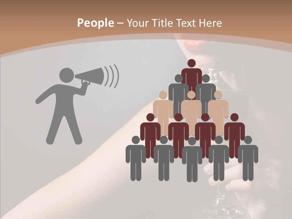 Adult Wine Posing PowerPoint Template