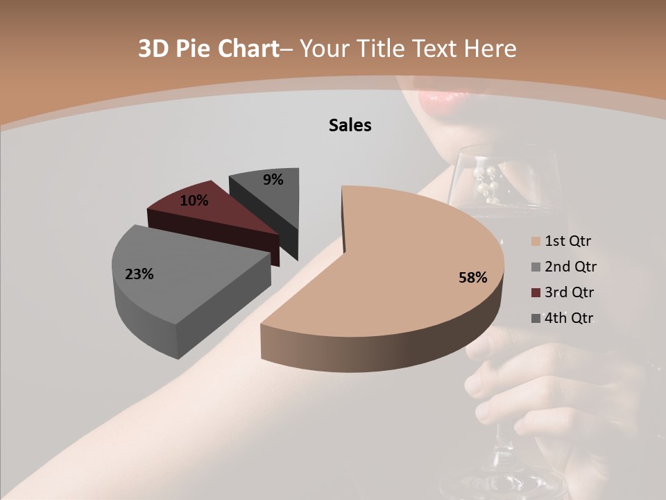 Adult Wine Posing PowerPoint Template
