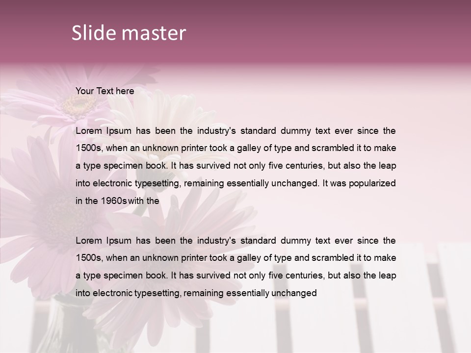 Gerber Floral White PowerPoint Template