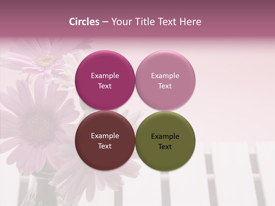 Gerber Floral White PowerPoint Template