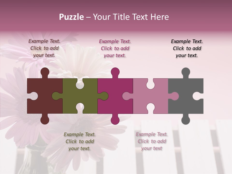 Gerber Floral White PowerPoint Template