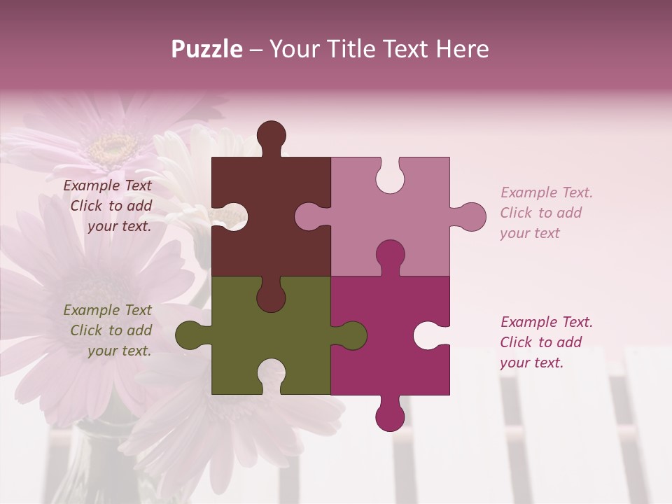Gerber Floral White PowerPoint Template