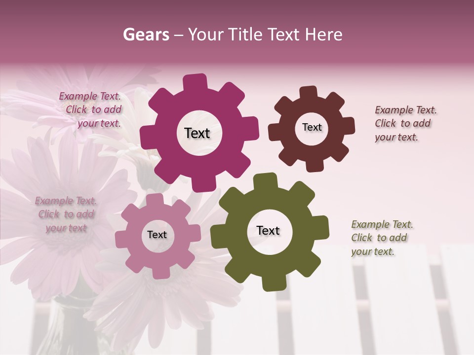 Gerber Floral White PowerPoint Template