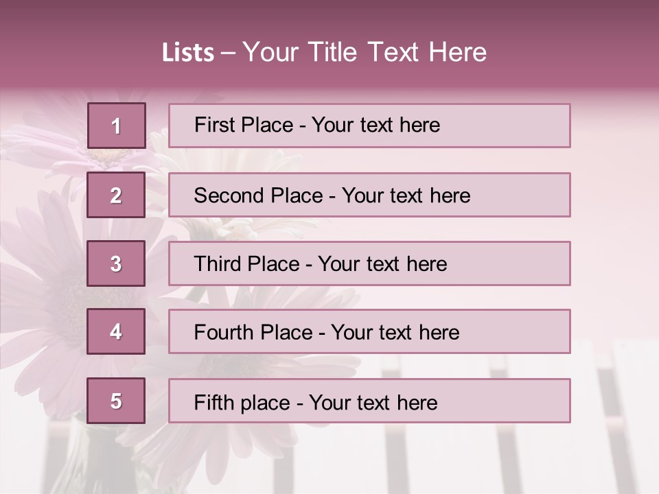 Gerber Floral White PowerPoint Template