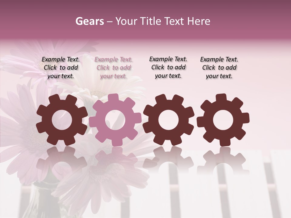 Gerber Floral White PowerPoint Template