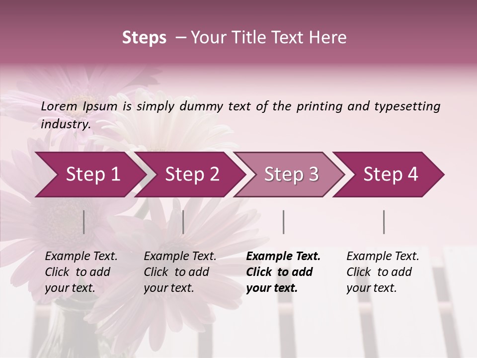 Gerber Floral White PowerPoint Template