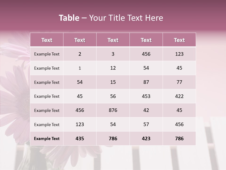 Gerber Floral White PowerPoint Template