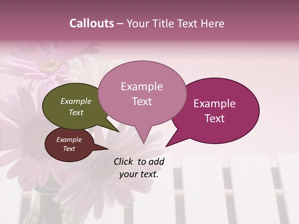 Gerber Floral White PowerPoint Template