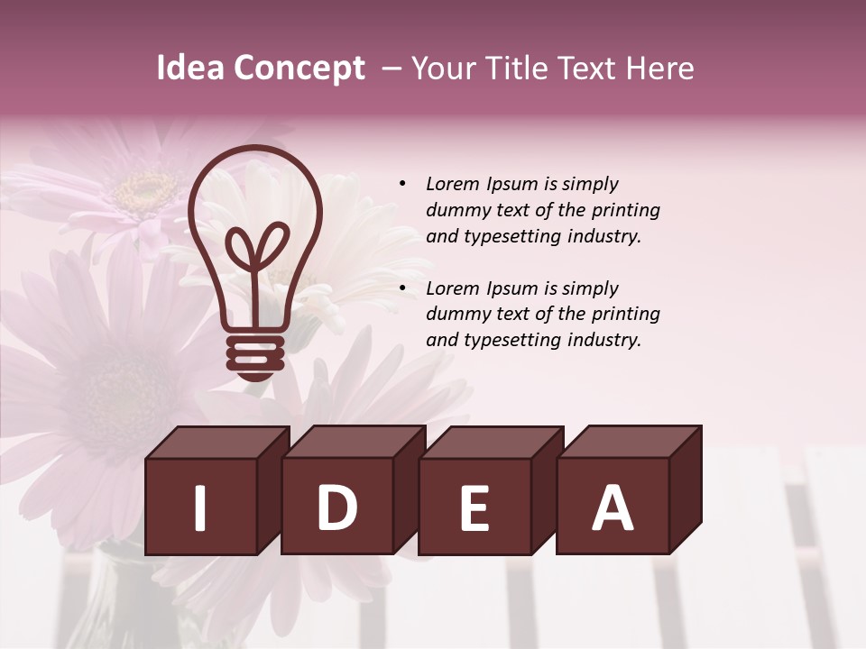 Gerber Floral White PowerPoint Template