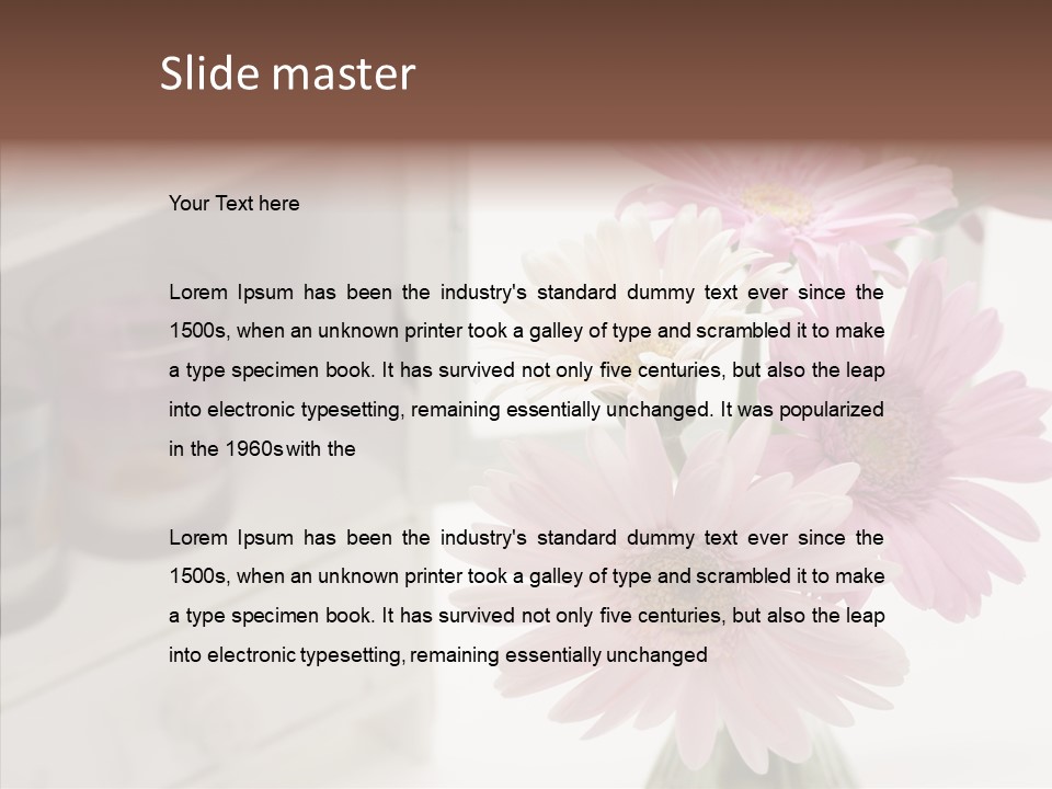 Arrangement Gerber White PowerPoint Template