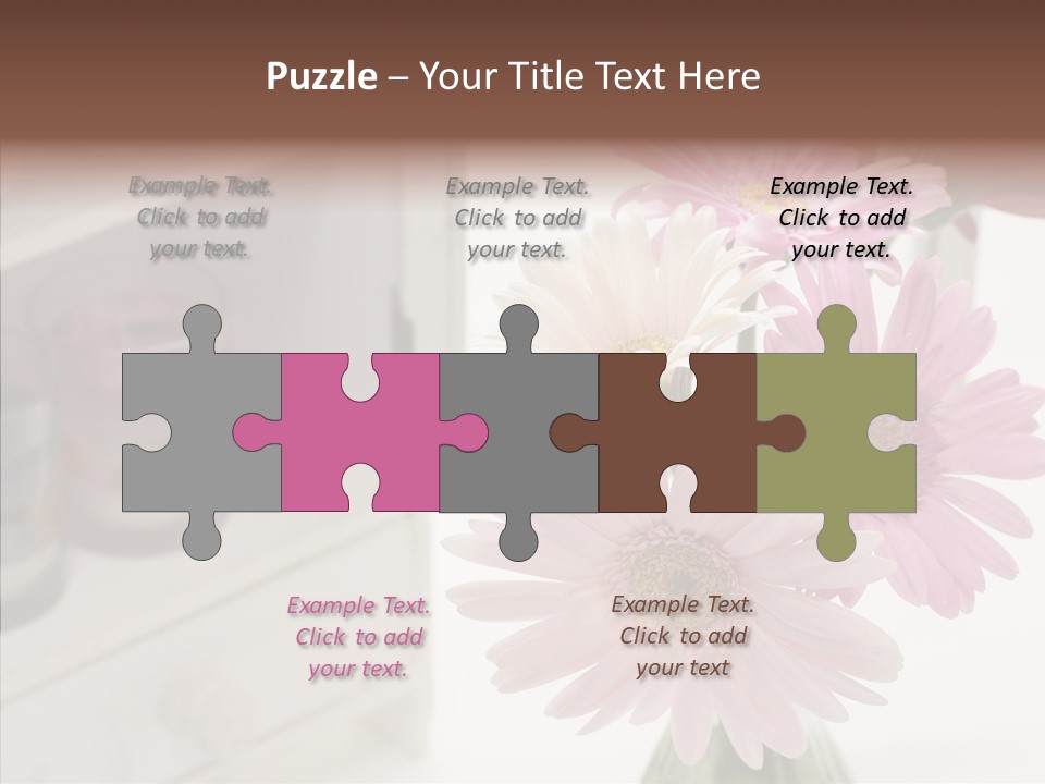 Arrangement Gerber White PowerPoint Template