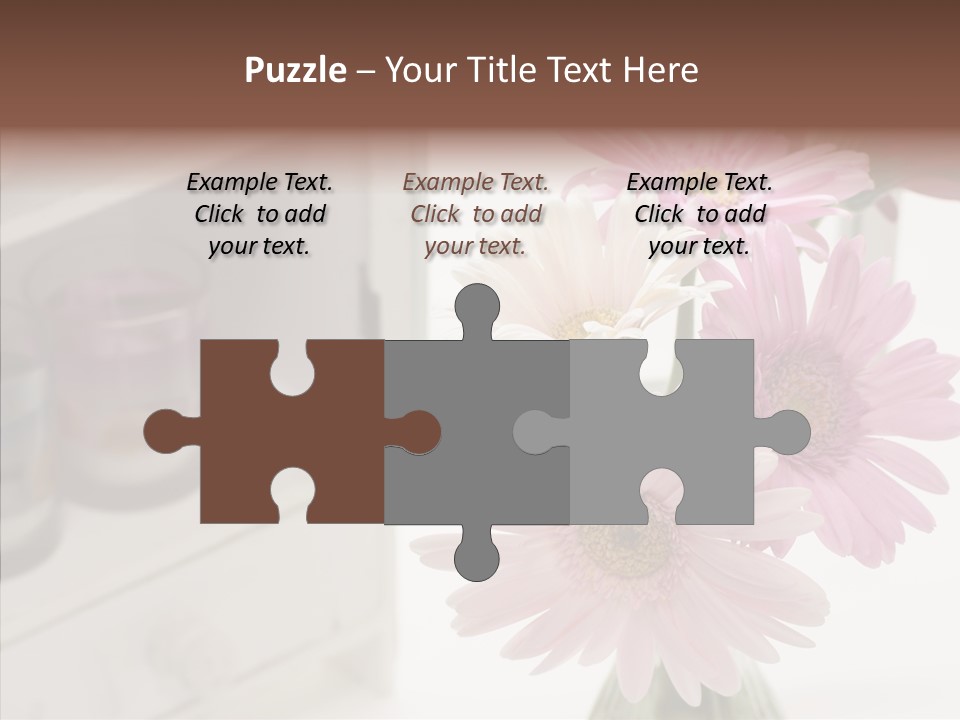 Arrangement Gerber White PowerPoint Template