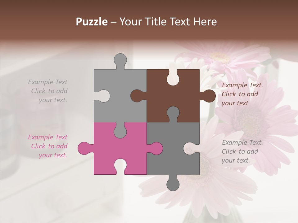 Arrangement Gerber White PowerPoint Template