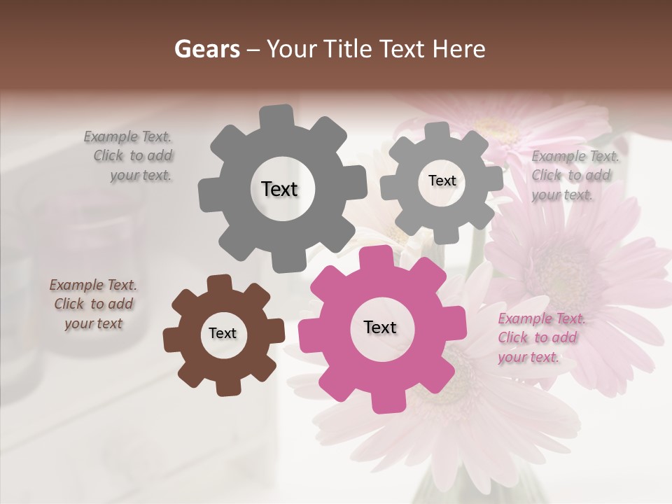 Arrangement Gerber White PowerPoint Template