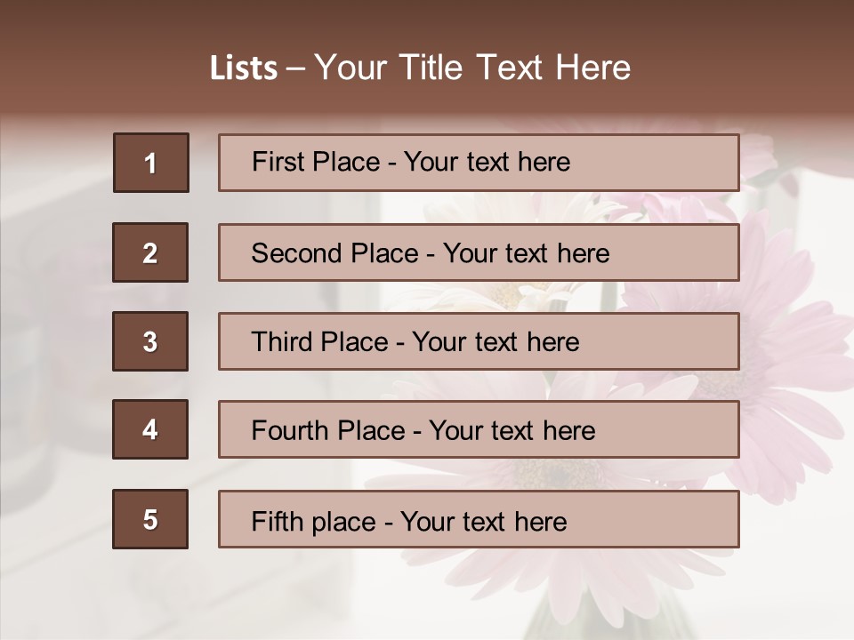 Arrangement Gerber White PowerPoint Template