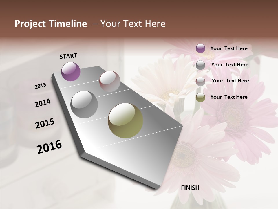 Arrangement Gerber White PowerPoint Template