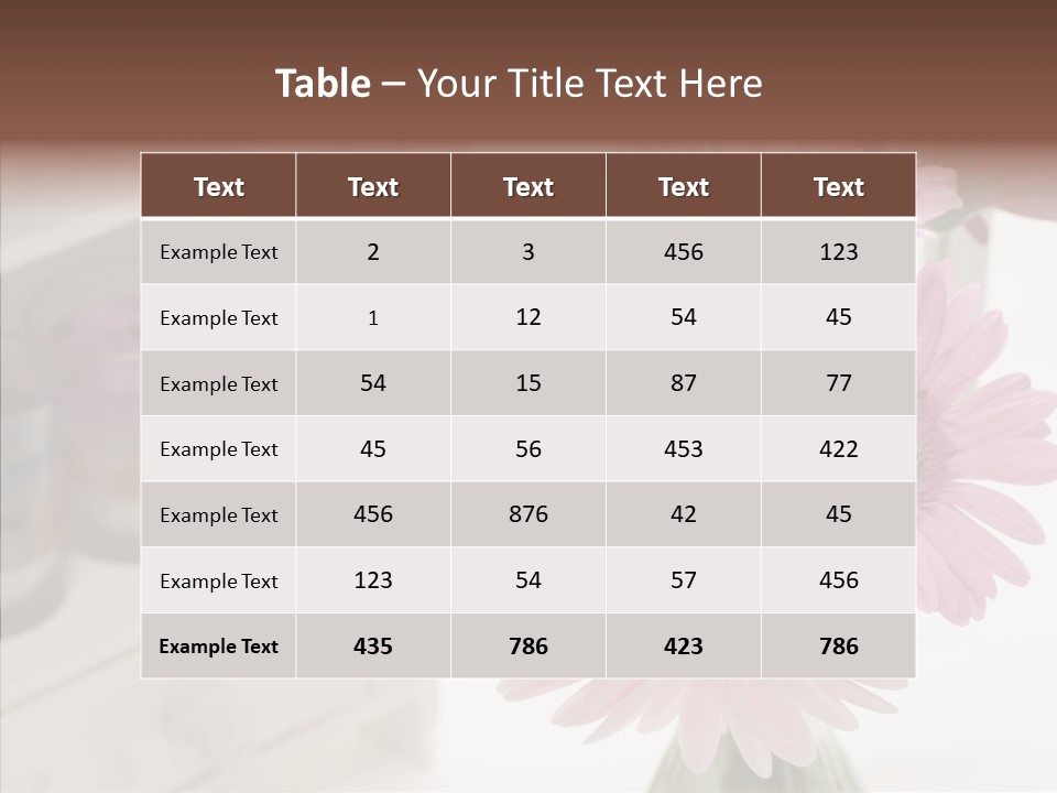 Arrangement Gerber White PowerPoint Template