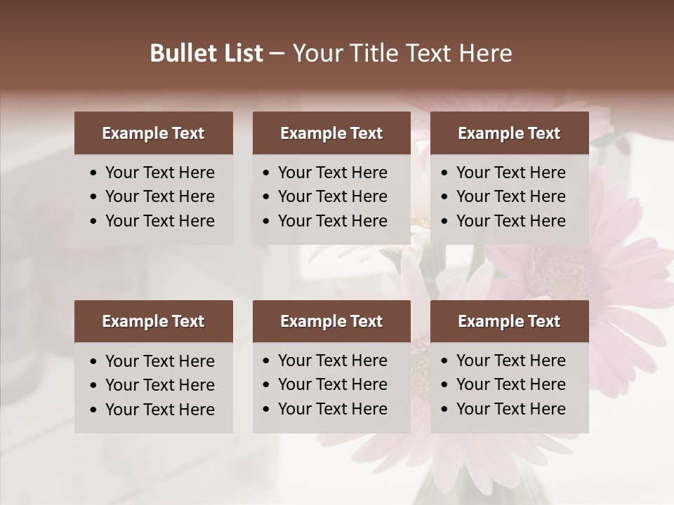 Arrangement Gerber White PowerPoint Template