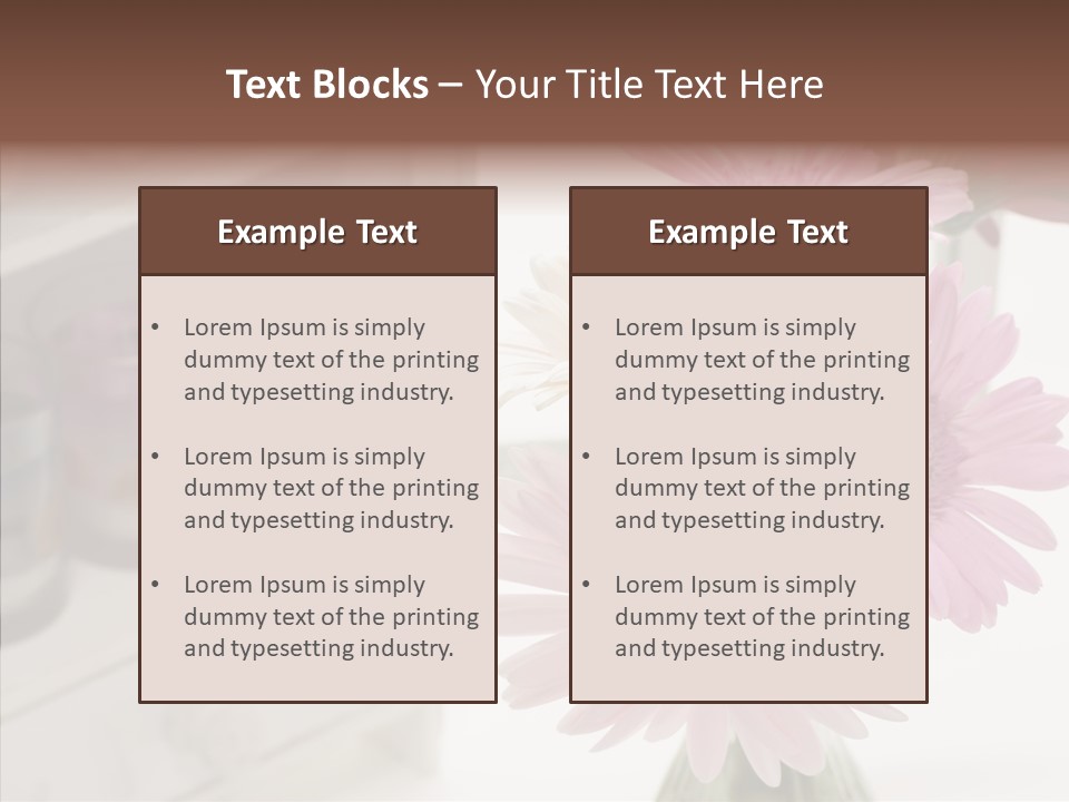 Arrangement Gerber White PowerPoint Template