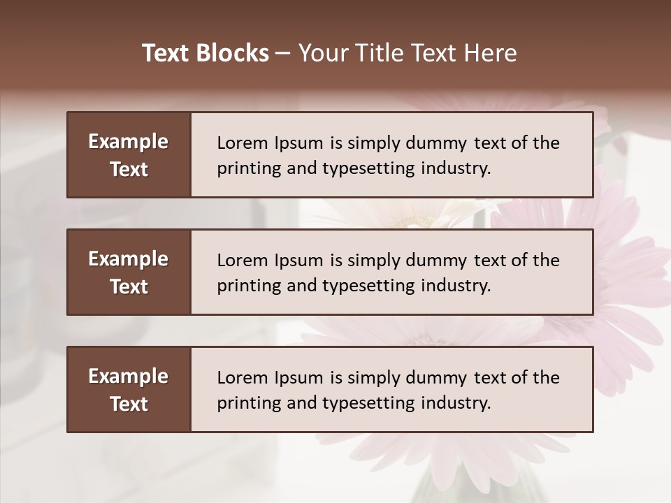 Arrangement Gerber White PowerPoint Template