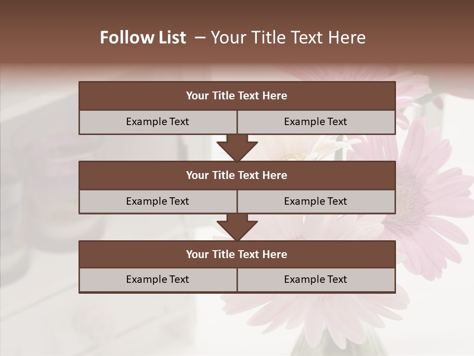 Arrangement Gerber White PowerPoint Template