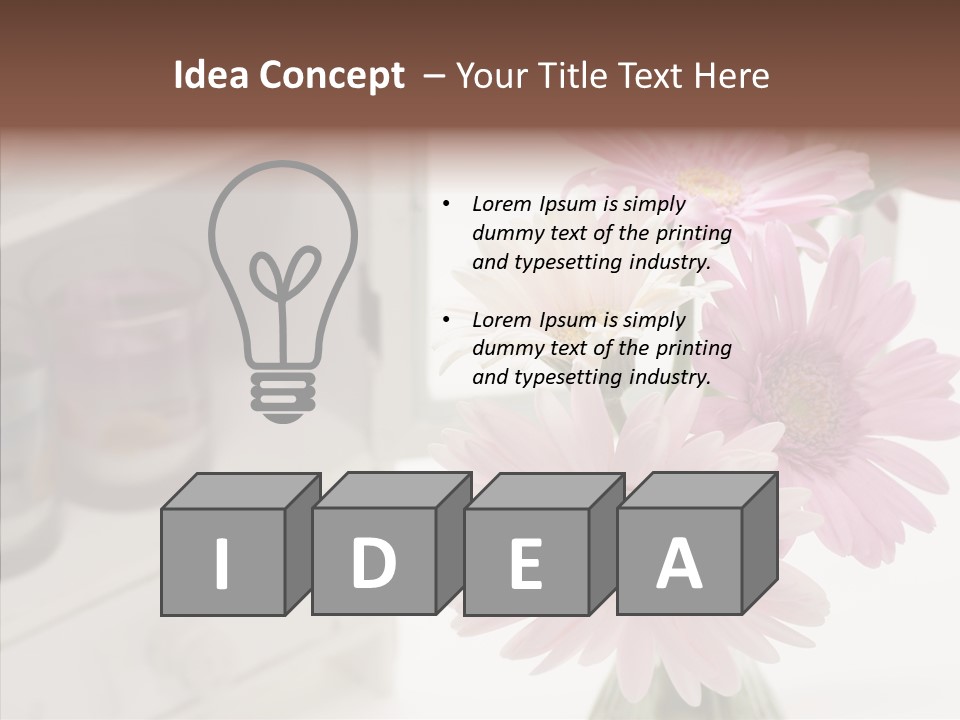 Arrangement Gerber White PowerPoint Template