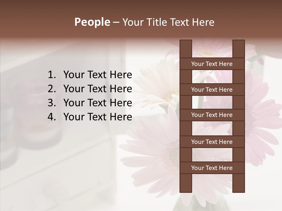 Arrangement Gerber White PowerPoint Template