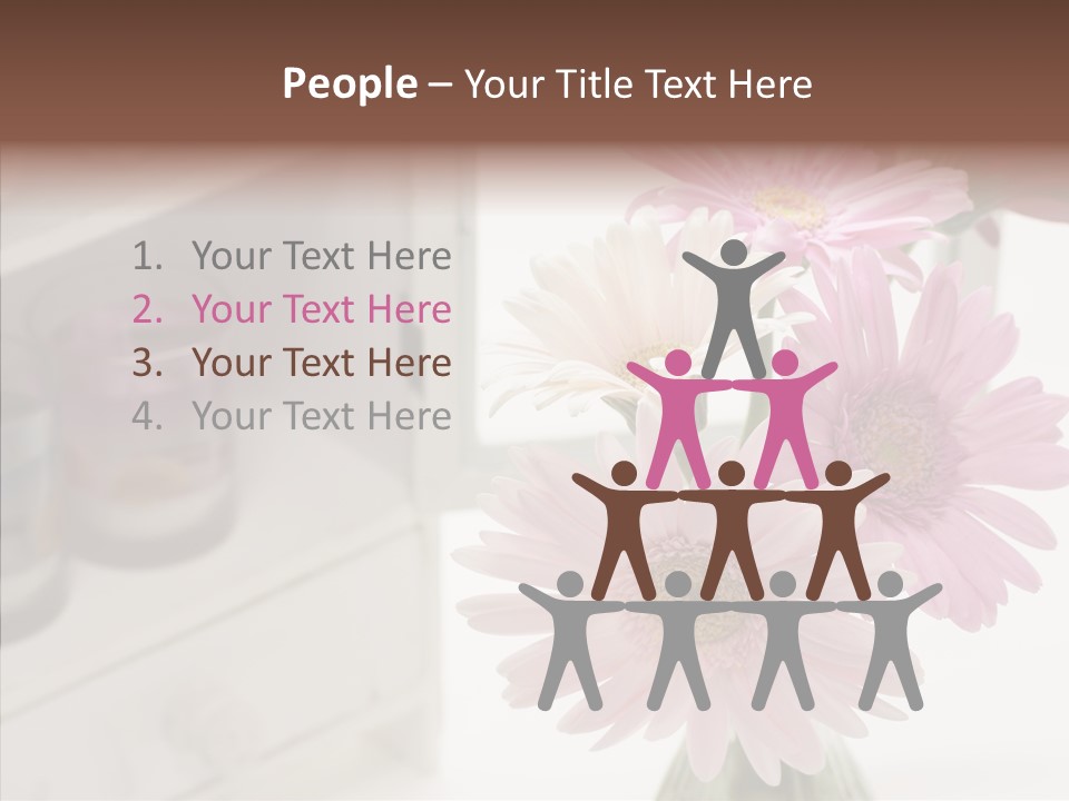 Arrangement Gerber White PowerPoint Template