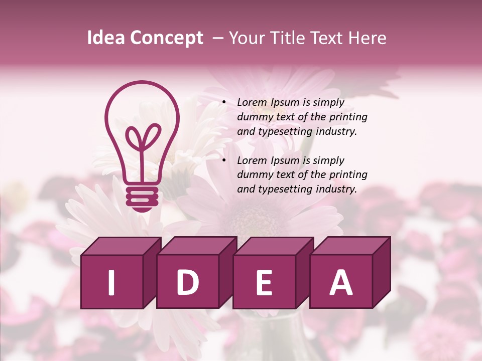 Bloom Glass Decorate PowerPoint Template