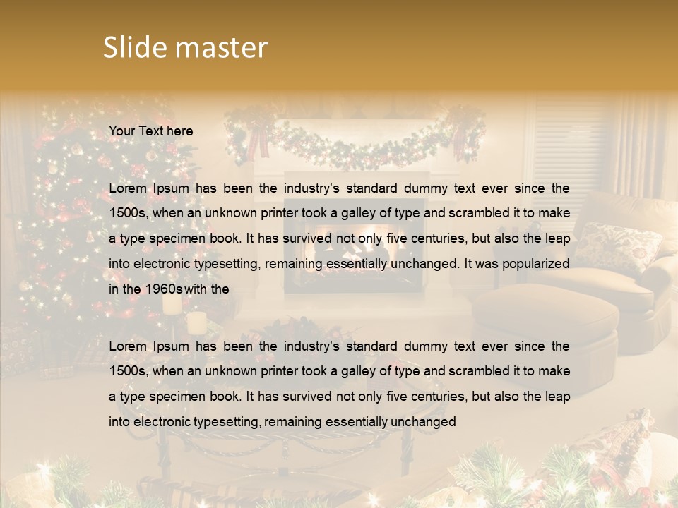 Room Holiday Christmas PowerPoint Template