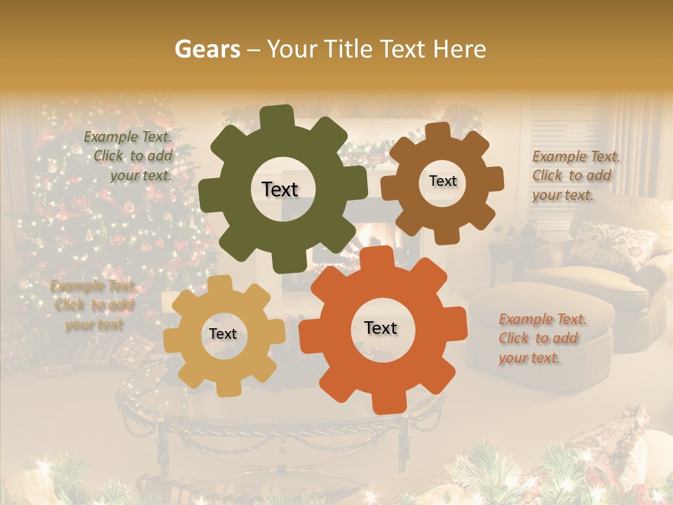 Room Holiday Christmas PowerPoint Template