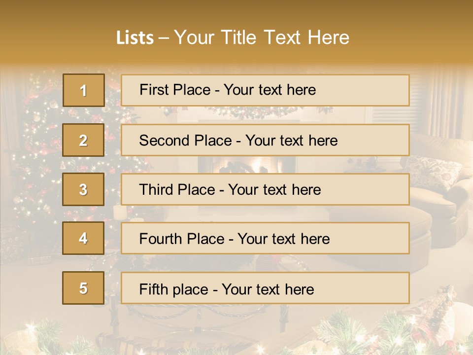 Room Holiday Christmas PowerPoint Template