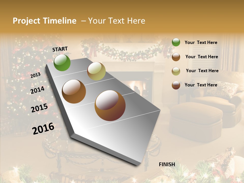 Room Holiday Christmas PowerPoint Template