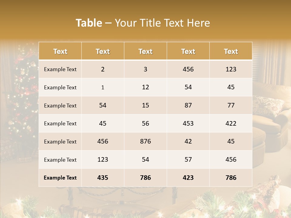 Room Holiday Christmas PowerPoint Template