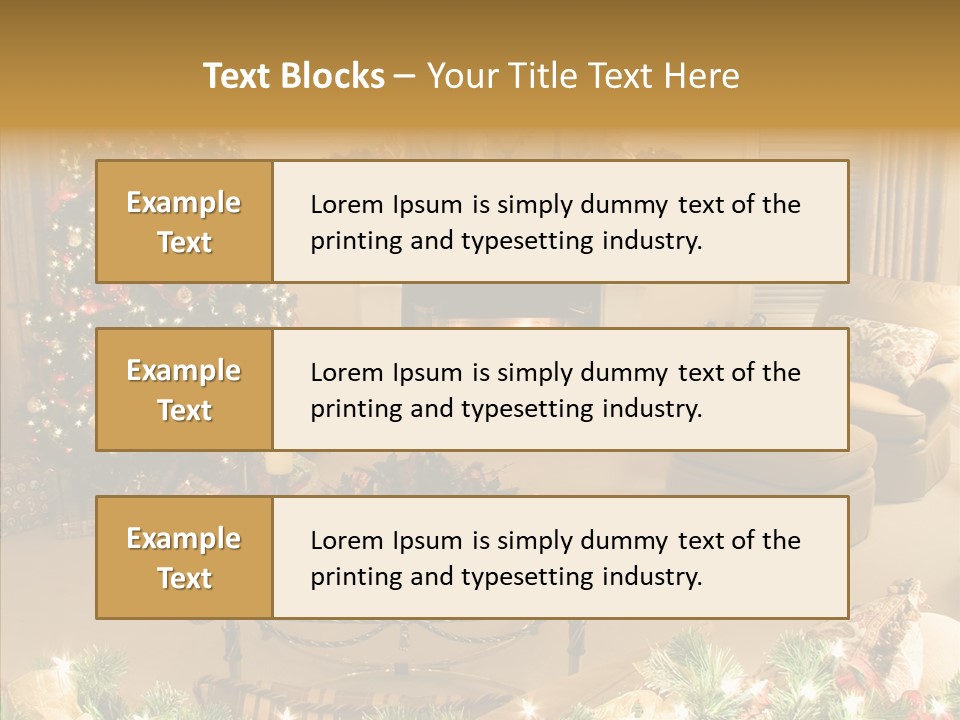 Room Holiday Christmas PowerPoint Template