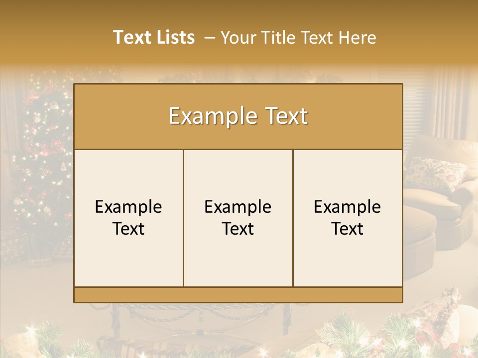 Room Holiday Christmas PowerPoint Template