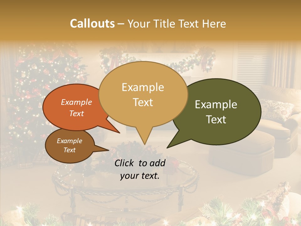 Room Holiday Christmas PowerPoint Template