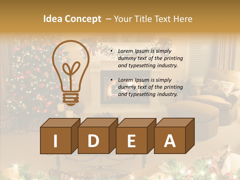 Room Holiday Christmas PowerPoint Template