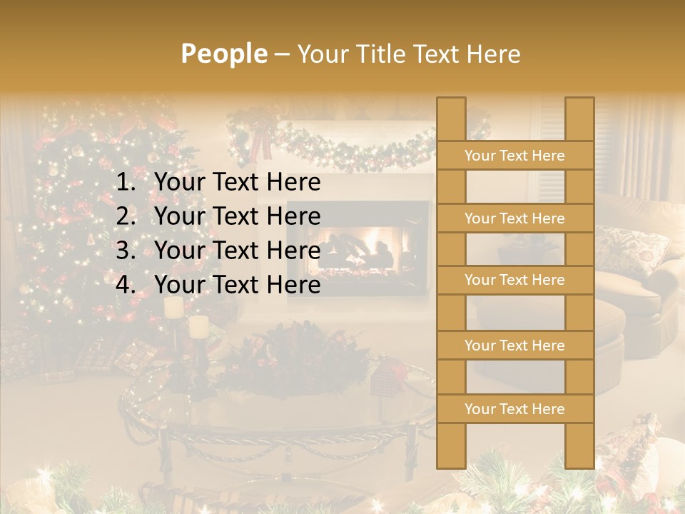 Room Holiday Christmas PowerPoint Template