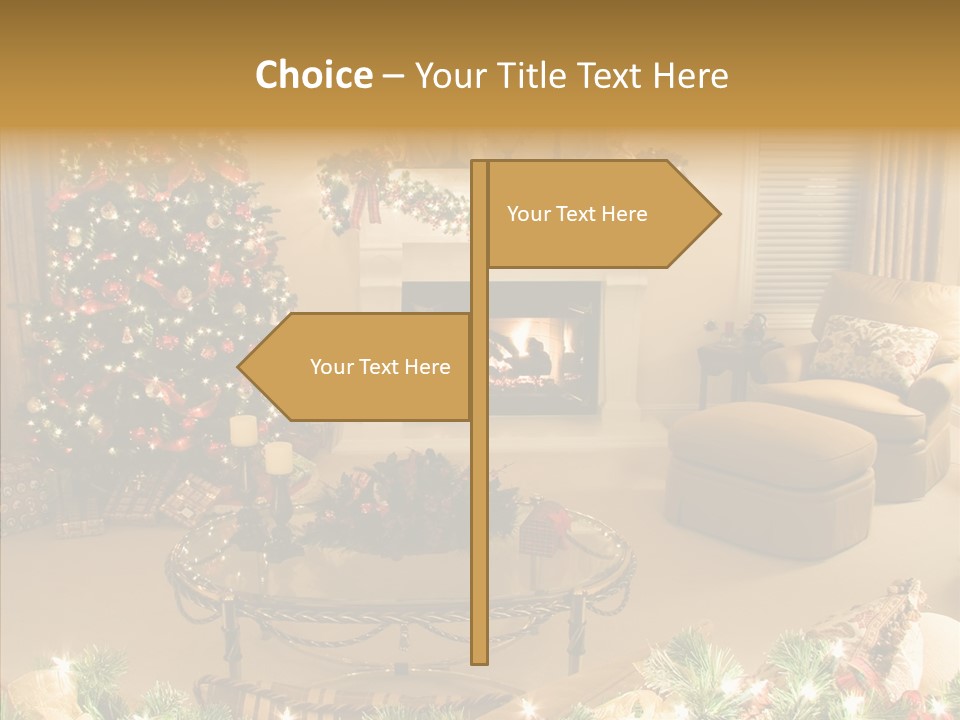 Room Holiday Christmas PowerPoint Template