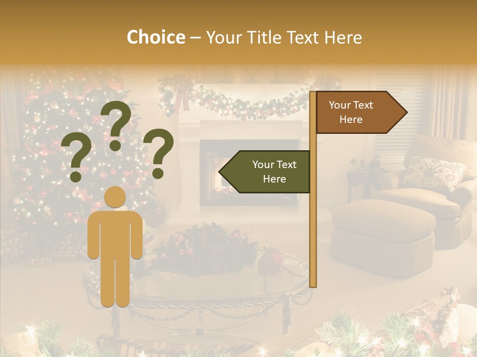 Room Holiday Christmas PowerPoint Template