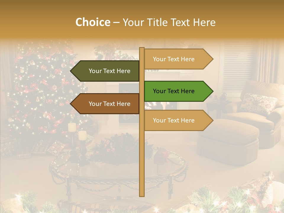 Room Holiday Christmas PowerPoint Template