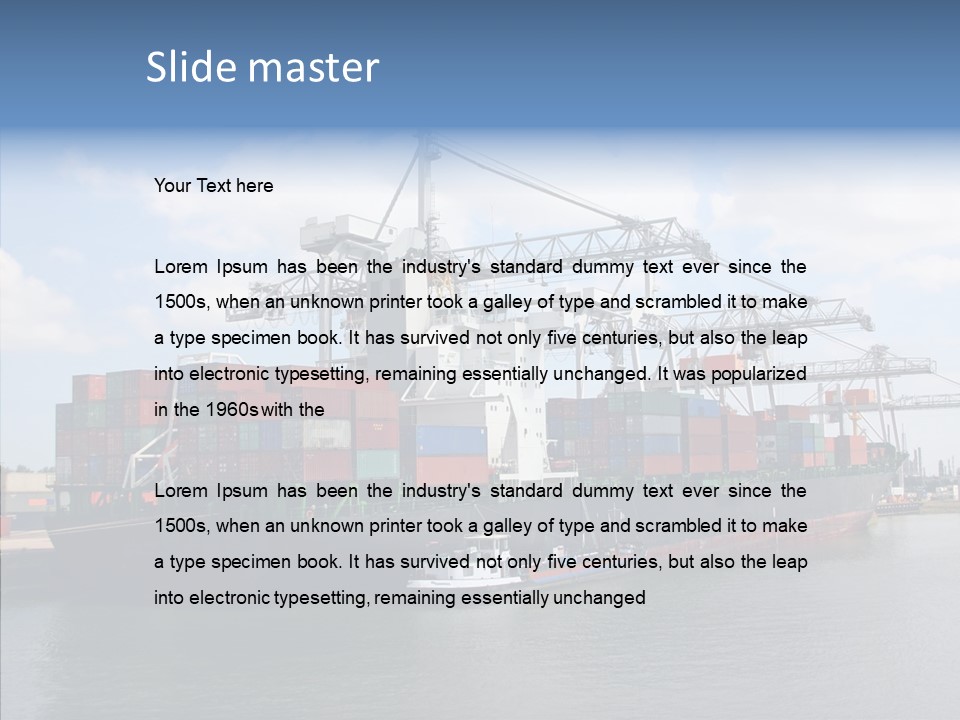 Holland Embarquement Cargo PowerPoint Template