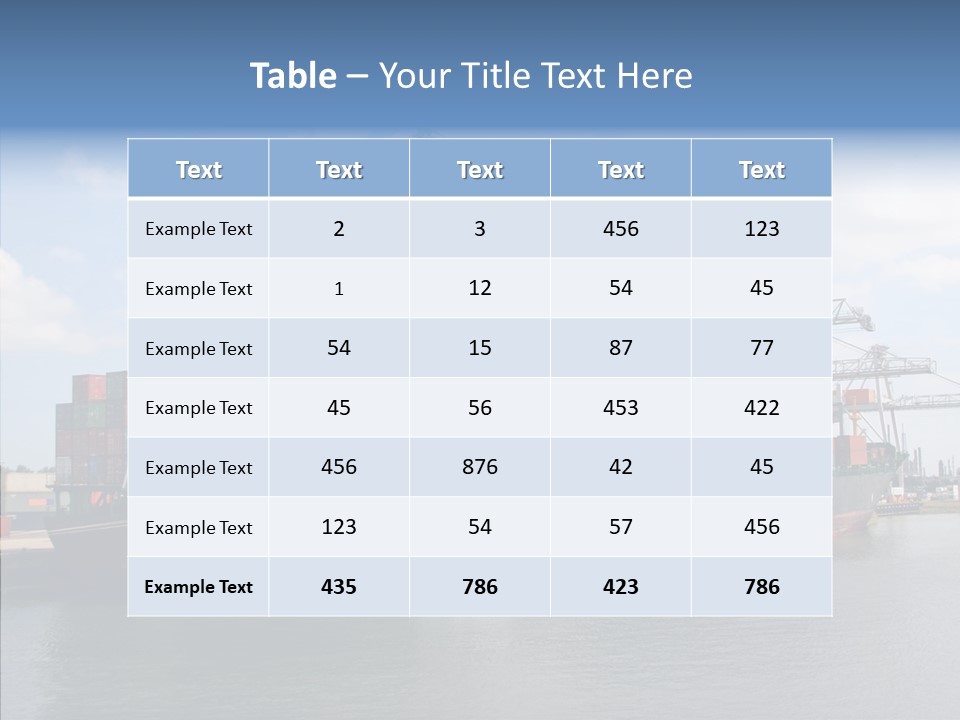 Holland Embarquement Cargo PowerPoint Template