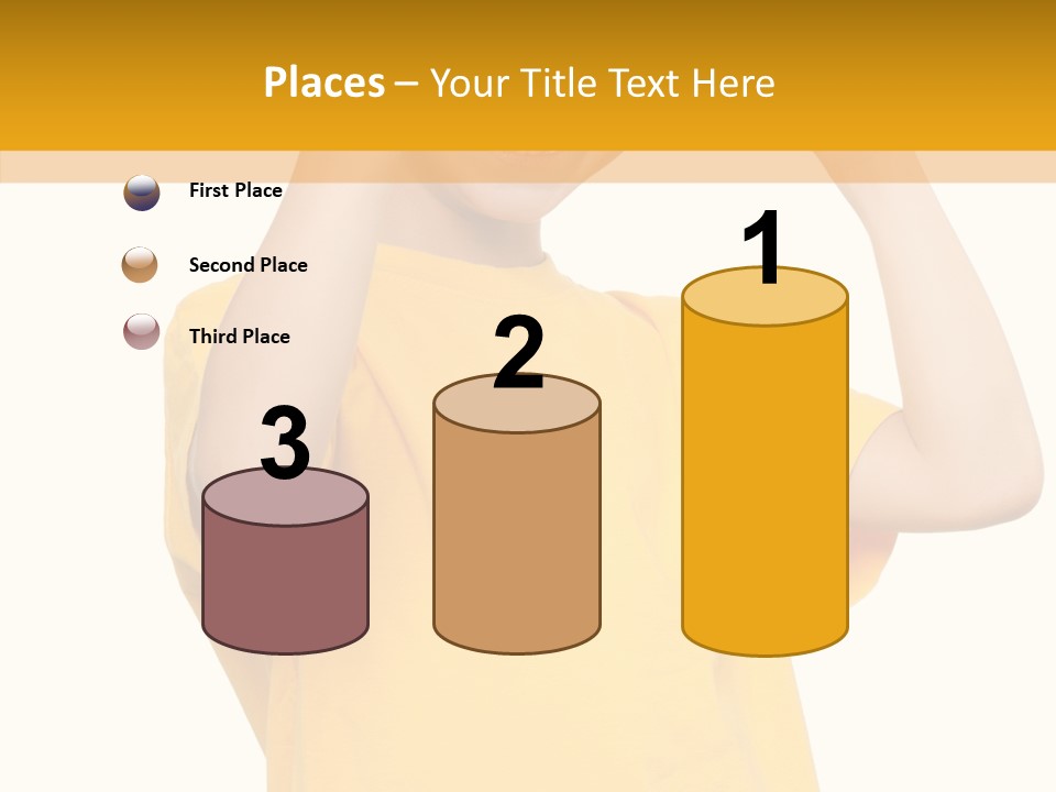 Yellow Handsome Caucasian PowerPoint Template