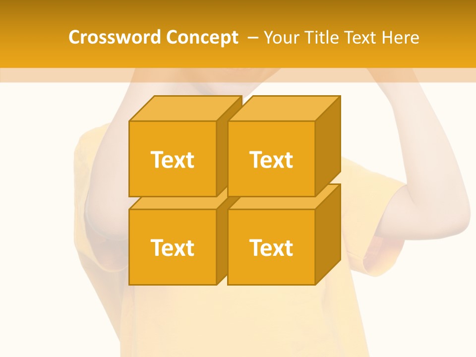 Yellow Handsome Caucasian PowerPoint Template