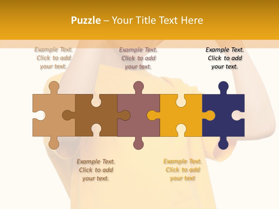 Yellow Handsome Caucasian PowerPoint Template