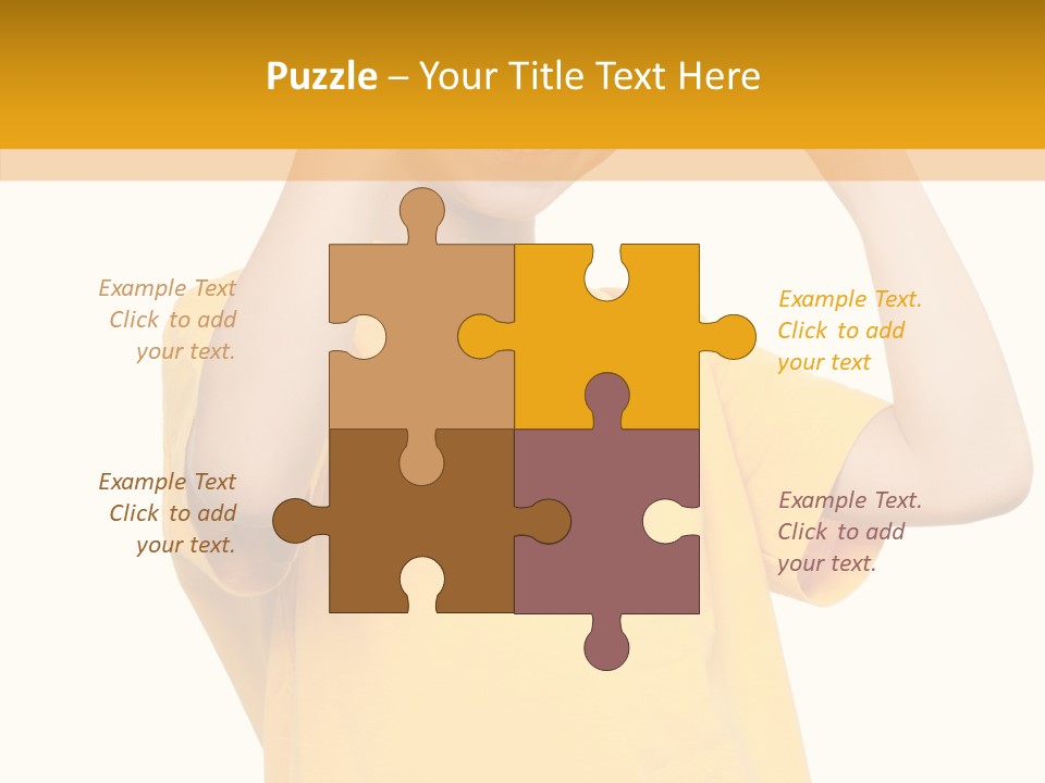 Yellow Handsome Caucasian PowerPoint Template